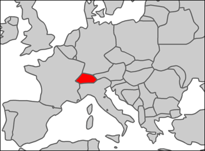 スイス連邦の位置