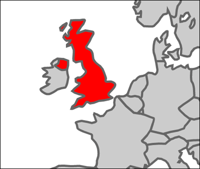グレートブリテン及び北アイルランド連合王国の位置