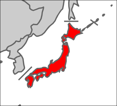 日本の位置