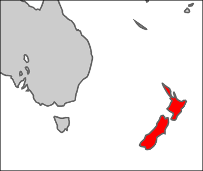 ニュージーランドの位置関係