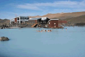 アイスランドの巨大な温泉